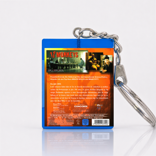 12 Monkeys - Film Miniatur Blu-Ray Hülle Schlüsselanhänger