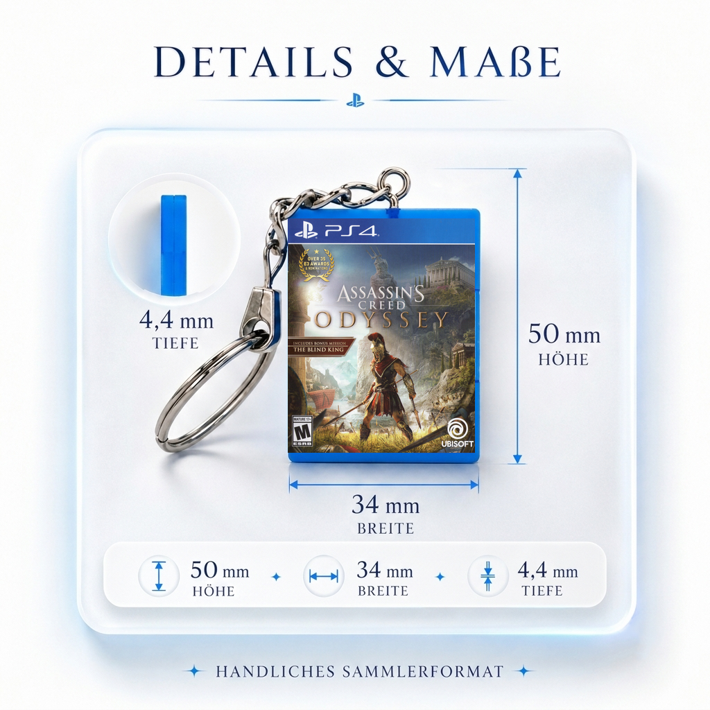 Assassin's Creed: Odyssey - PS4 Miniatur Spielhülle Schlüsselanhänger