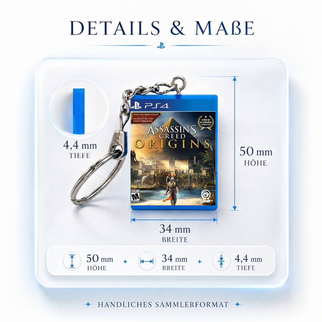 Assassin's Creed: Origins - PS4 Miniatur Spielhülle Schlüsselanhänger