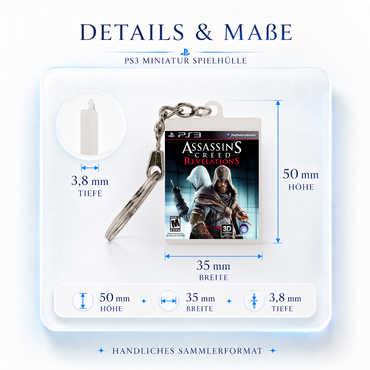 Assassin's Creed: Revelations - PS3 Miniatur Spielhülle Schlüsselanhänger