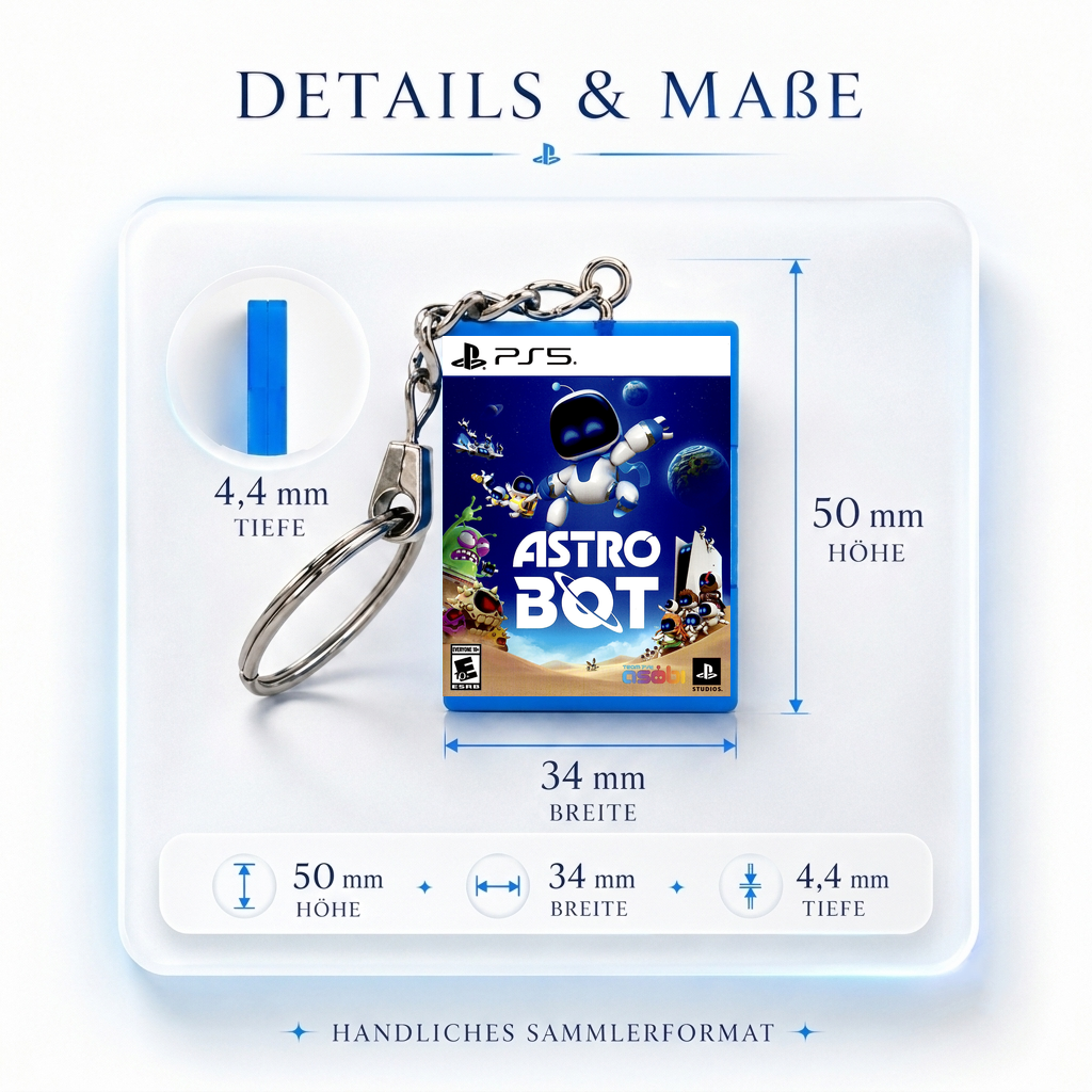Astro Bot - PS5 Miniatur Spielhülle Schlüsselanhänger
