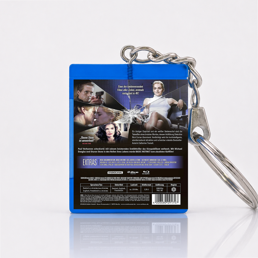 Basic Instinct - Film Miniatur Blu-Ray Hülle Schlüsselanhänger