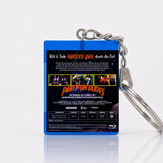 Bill & Teds verrückte Reise durch die Zeit - Film Miniatur Blu-Ray Hülle Schlüsselanhänger