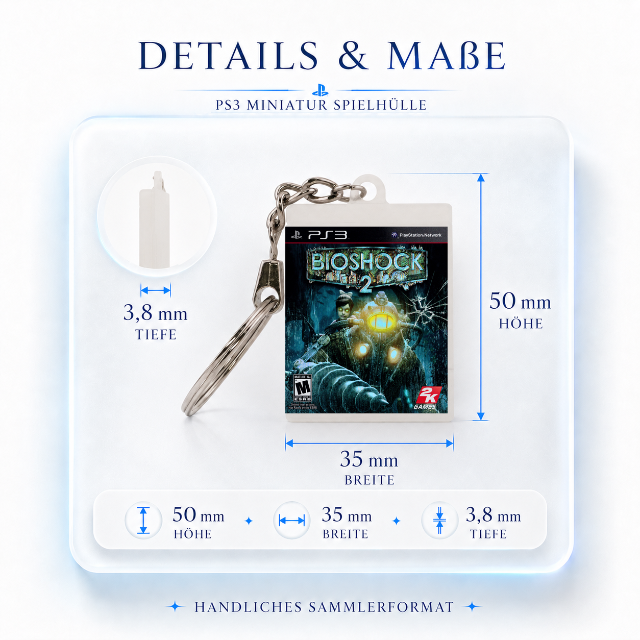 BioShock 2 - PS3 Miniatur Spielhülle Schlüsselanhänger