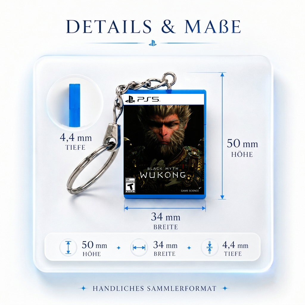 Black Myth: Wukong - PS5 Miniatur Spielhülle Schlüsselanhänger