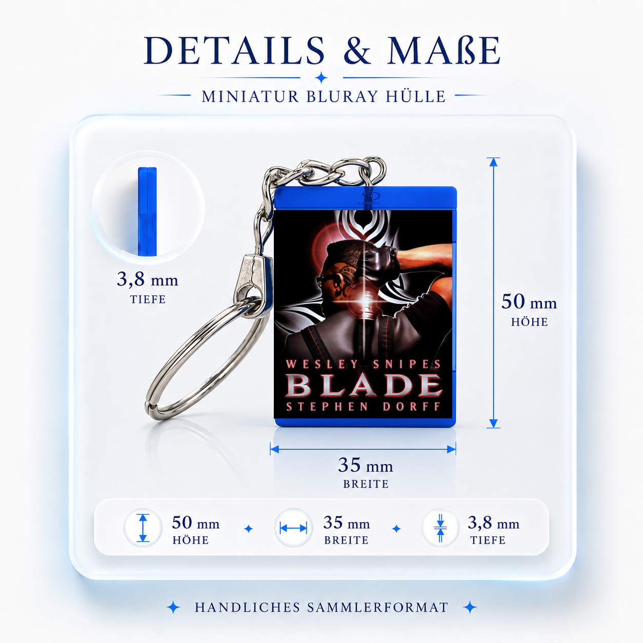 Blade - Film Miniatur Blu-Ray Hülle Schlüsselanhänger