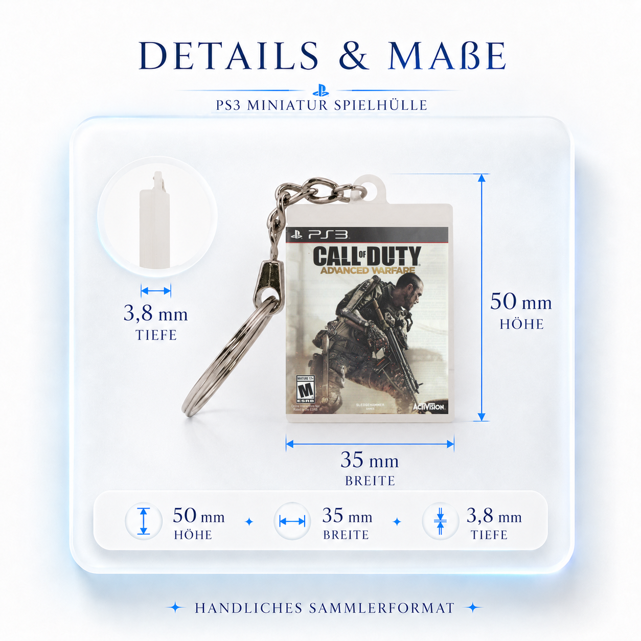 Call of Duty: Advanced Warfare - PS3 Miniatur Spielhülle Schlüsselanhänger