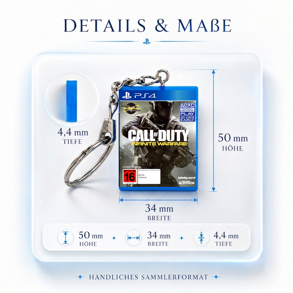 Call of Duty: Infinite Warfare - PS4 Miniatur Spielhülle Schlüsselanhänger