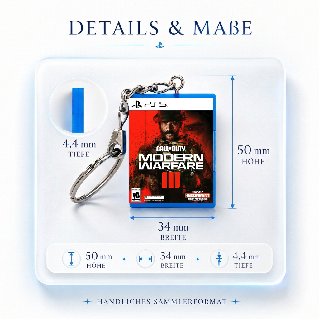Call of Duty: Modern Warfare III - PS5 Miniatur Spielhülle Schlüsselanhänger