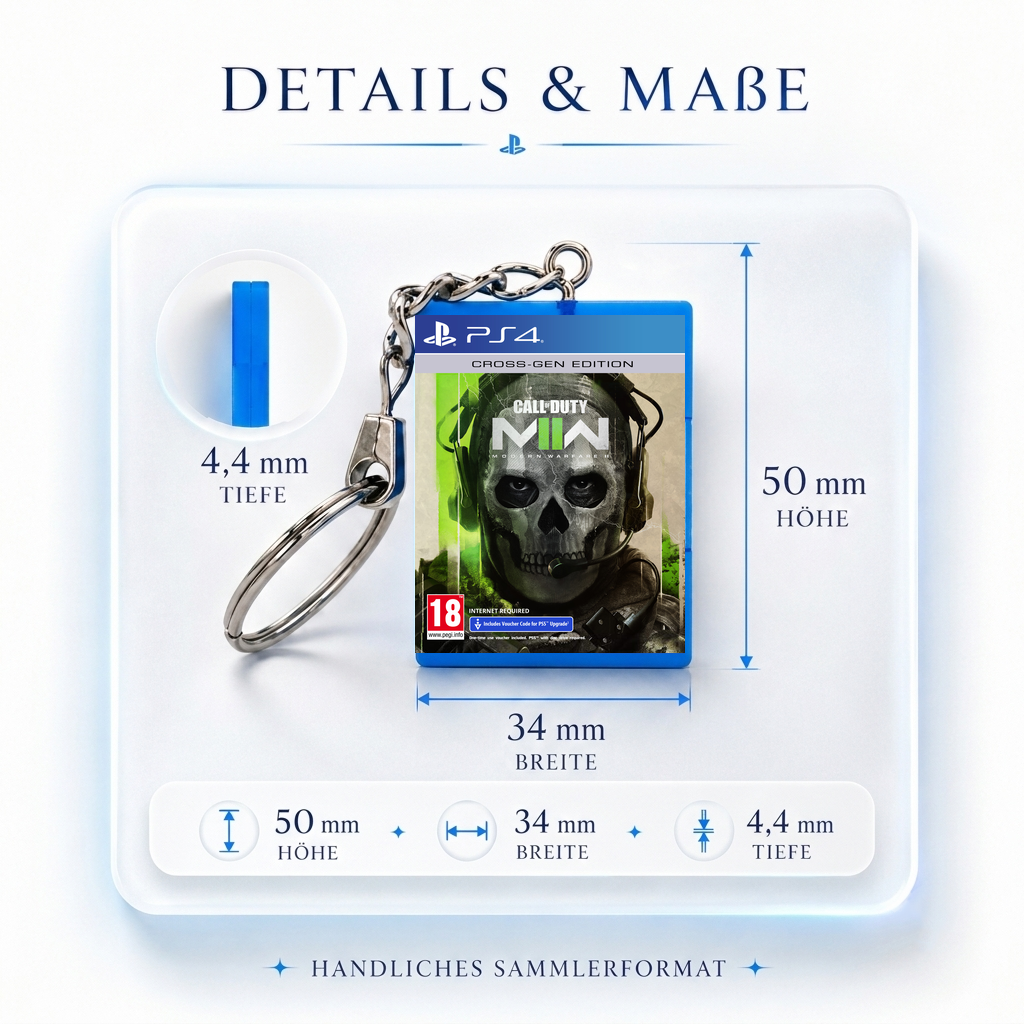 Call of Duty: Modern Warfare II - PS4 Miniatur Spielhülle Schlüsselanhänger