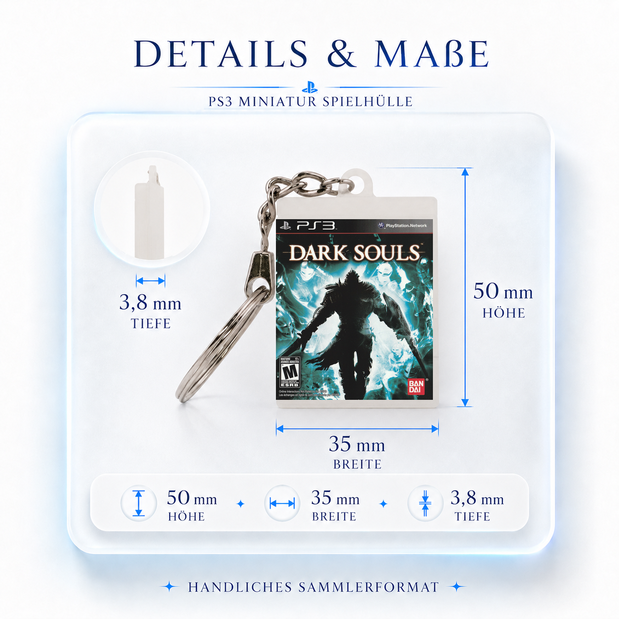 Dark Souls - PS3 Miniatur Spielhülle Schlüsselanhänger
