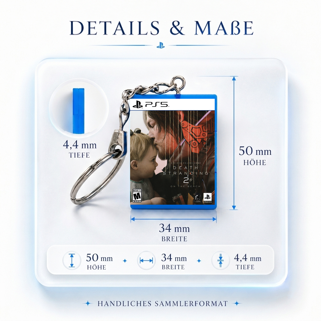 Death Stranding 2 - PS5 Miniatur Spielhülle Schlüsselanhänger