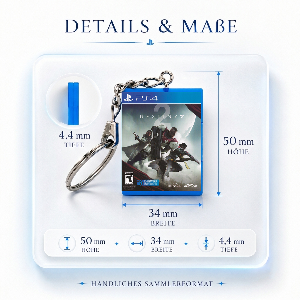 Destiny 2 - PS4 Miniatur Spielhülle Schlüsselanhänger