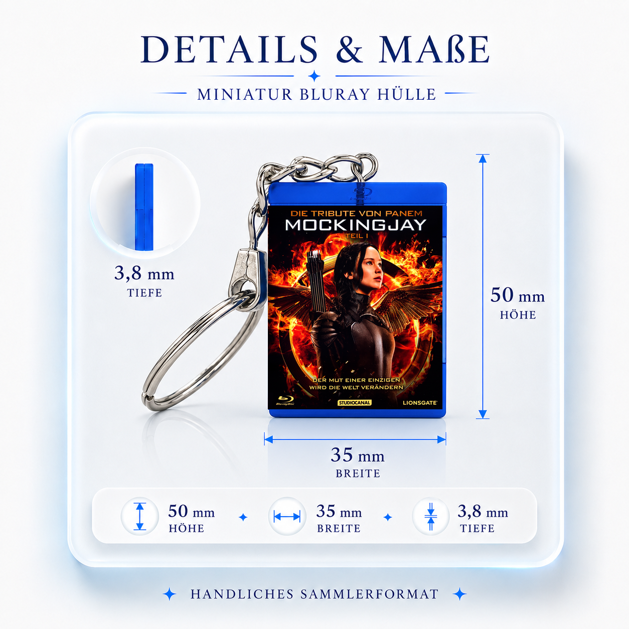 The Hunger Games: Mockingjay - Movie Miniature Blu-Ray Case Keychain