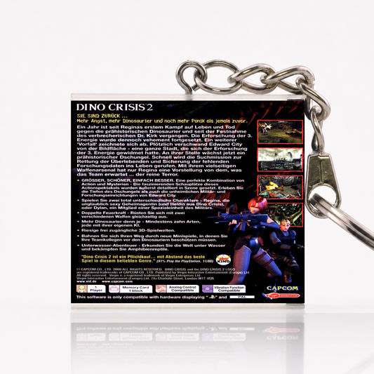 Dino Crisis 2 - PS1 Miniatur Spielhülle Schlüsselanhänger