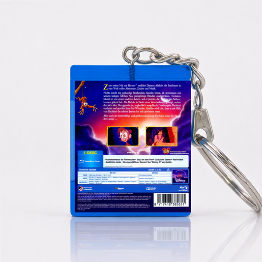 Aladdin - Film Miniatur Blu-Ray Hülle Schlüsselanhänger