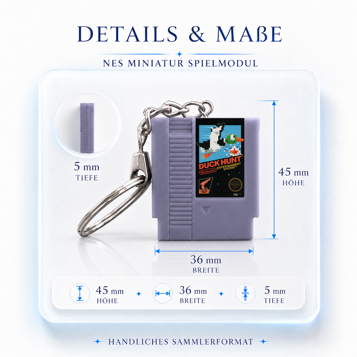 Duck Hunt – NES Miniatur Spielmodul Schlüsselanhänger