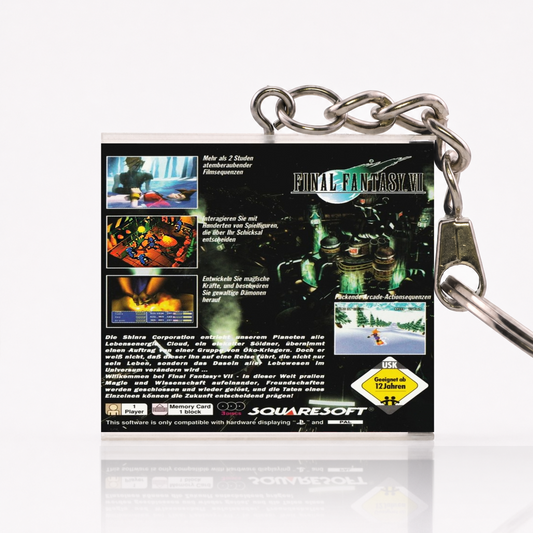 Final Fantasy VII - PS1 Miniatur Spielhülle Schlüsselanhänger