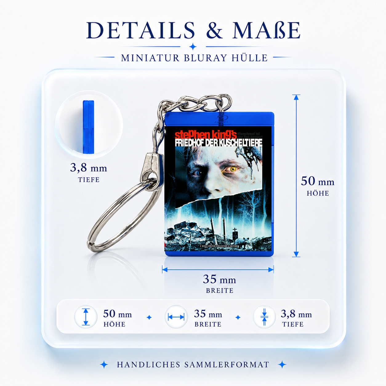 Pet Sematary - Movie Miniature Blu-Ray Case Keychain
