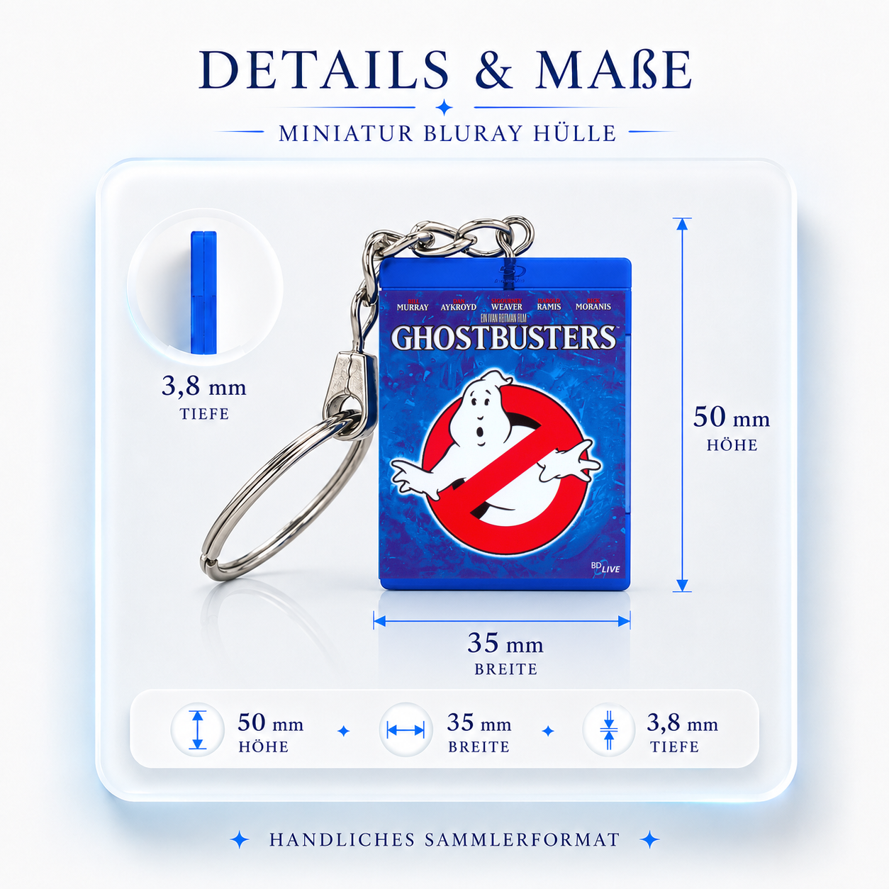 Ghostbusters - Film Miniatur Blu-Ray Hülle Schlüsselanhänger