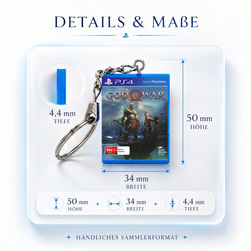 God of War - PS4 Miniature Game Case Keychain