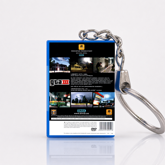 Grand Theft Auto III - PS2 Miniatur Spielhülle Schlüsselanhänger