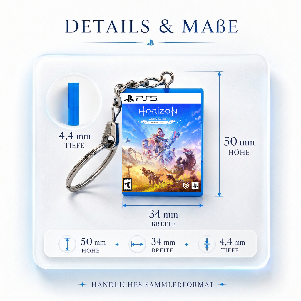 Horiizon: Zero Dawn - Remastered - PS5 Miniatur Spielhülle Schlüsselanhänger