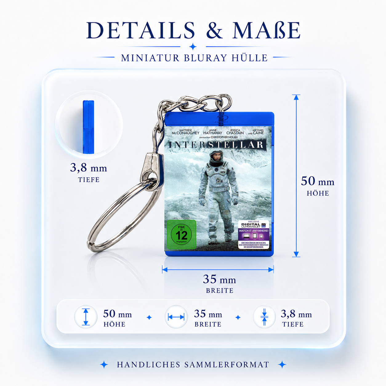 Interstellar - Movie Miniature Blu-Ray Case Keychain