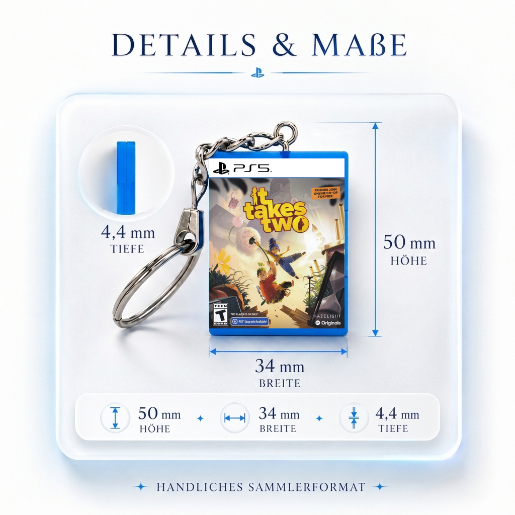 It Takes Two - PS5 Miniatur Spielhülle Schlüsselanhänger
