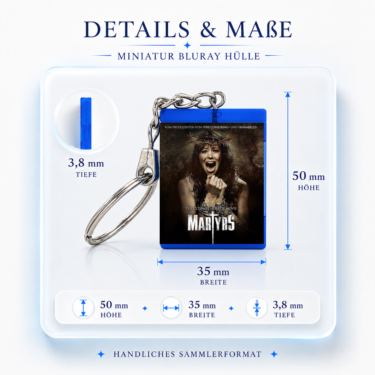 Martyrs - Film Miniatur Blu-Ray Hülle Schlüsselanhänger