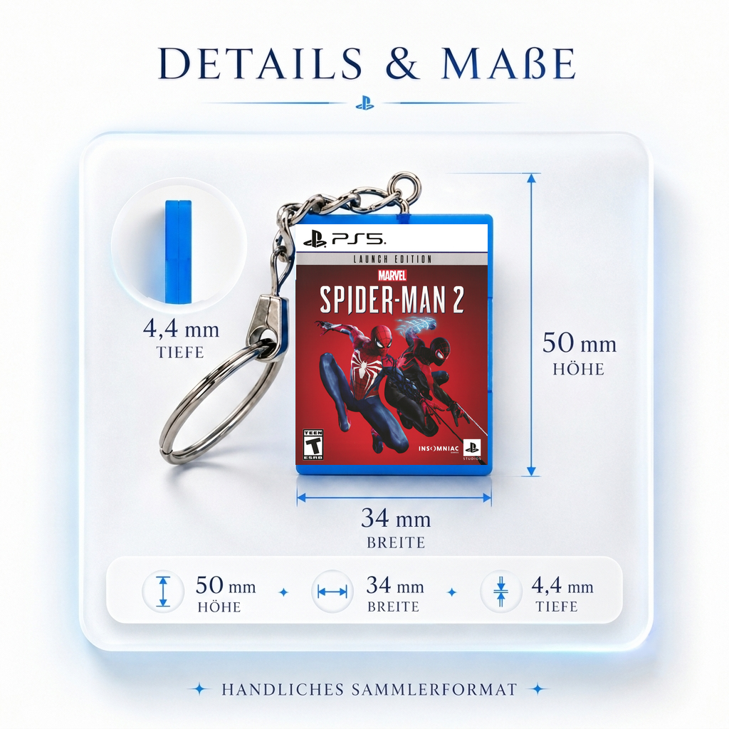 Spider-Man 2 - PS5 Miniatur Spielhülle Schlüsselanhänger