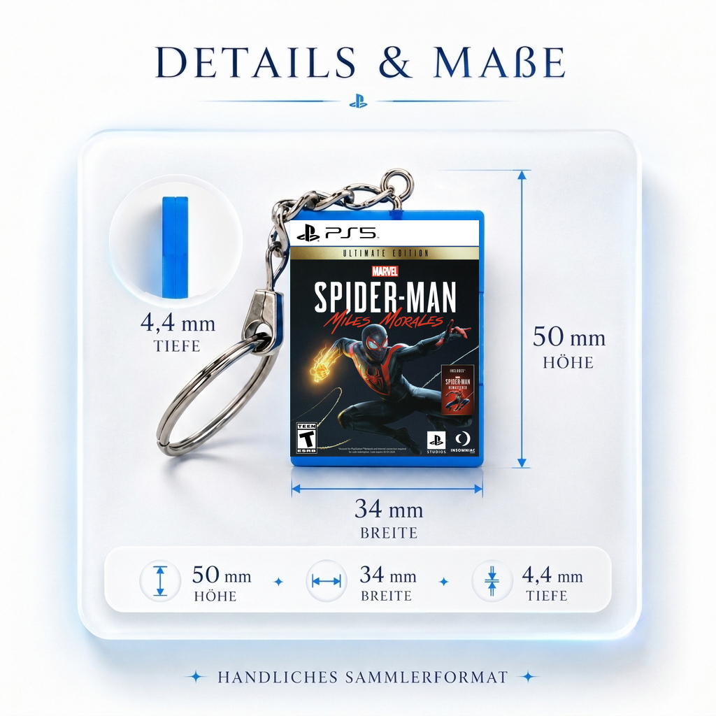 Spider-Man: Miles Morales - Ultimate Edition - PS5 Miniatur Spielhülle Schlüsselanhänger