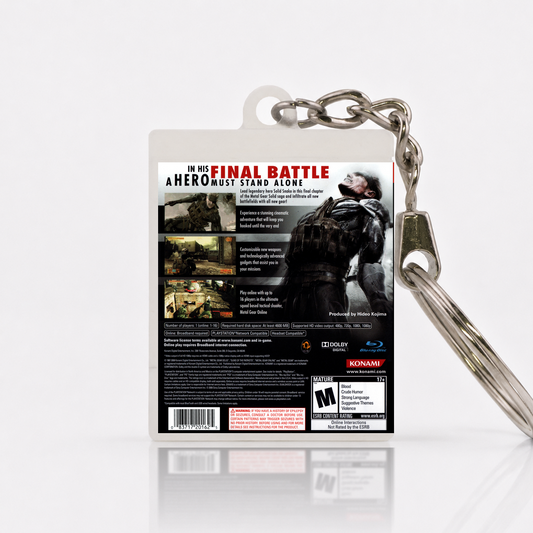 Metal Gear Solid 4: Guns of the Patriots - PS3 Miniatur Spielhülle Schlüsselanhänger