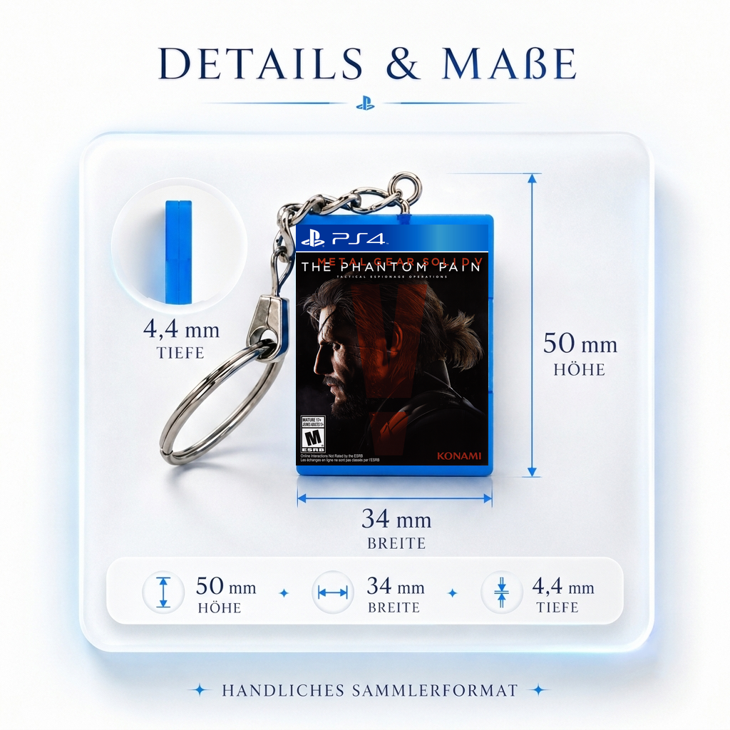 Metal Gear Solid V: The Phantom Pain - PS4 Miniatur Spielhülle Schlüsselanhänger
