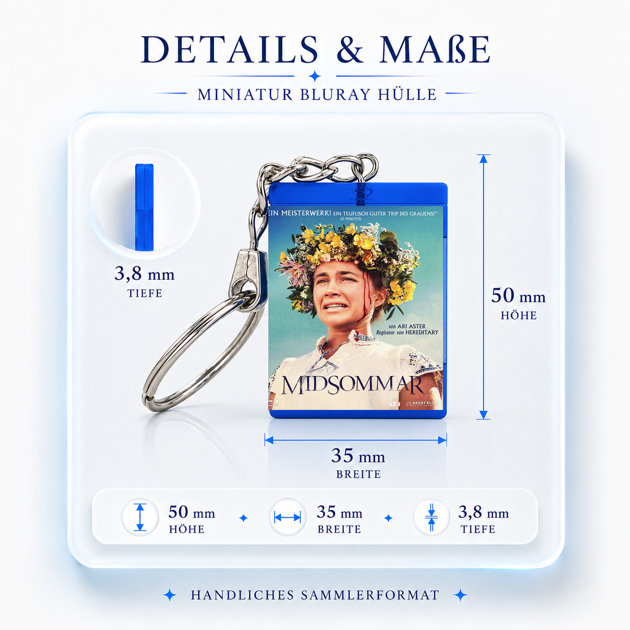 Midsommar - Film Miniatur Blu-Ray Hülle Schlüsselanhänger