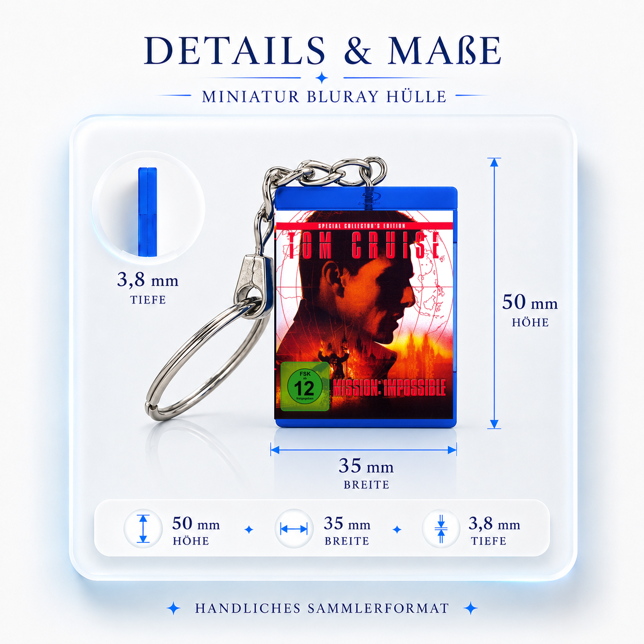 Mission Impossible - Movie Miniature Blu-Ray Case Keychain