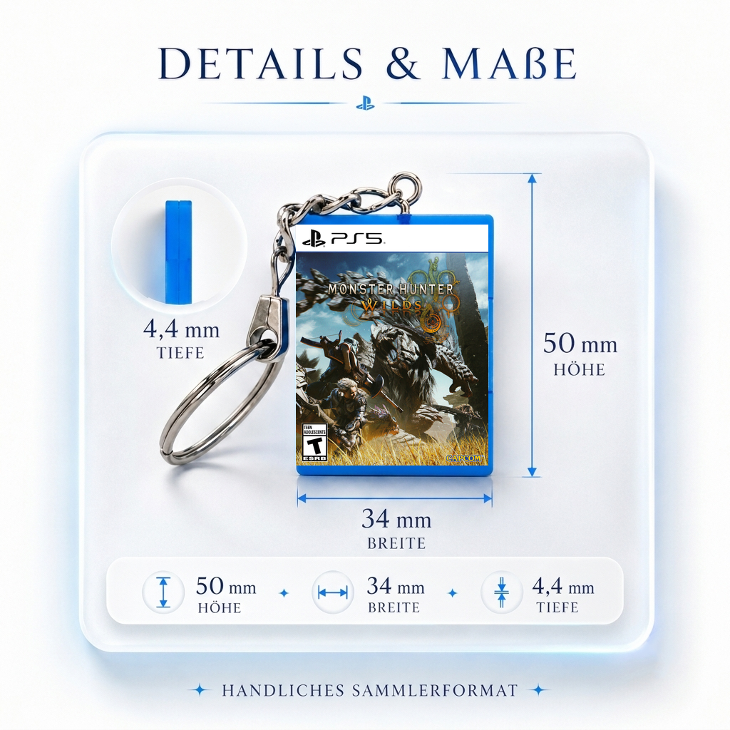 Monster Hunter: Wilds - PS5 Miniatur Spielhülle Schlüsselanhänger