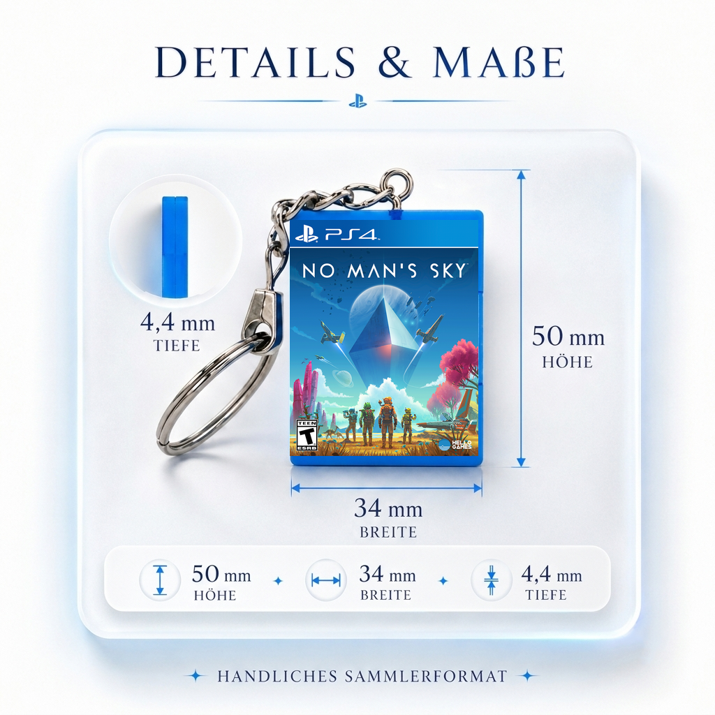 No Man's Sky - PS4 Miniatur Spielhülle Schlüsselanhänger