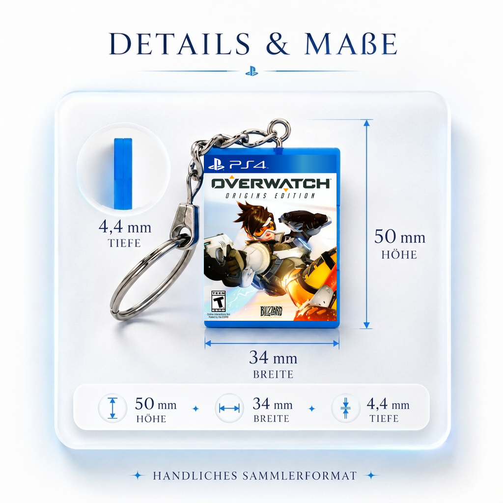 Overwatch - PS4 Miniatur Spielhülle Schlüsselanhänger