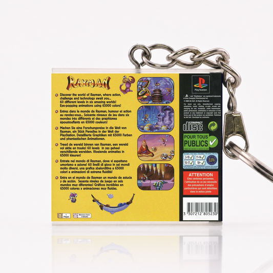 Rayman - PS1 Miniatur Spielhülle Schlüsselanhänger