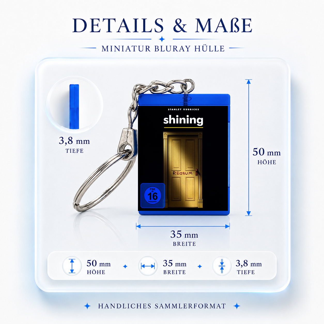 Shining - Film Miniatur Blu-Ray Hülle Schlüsselanhänger