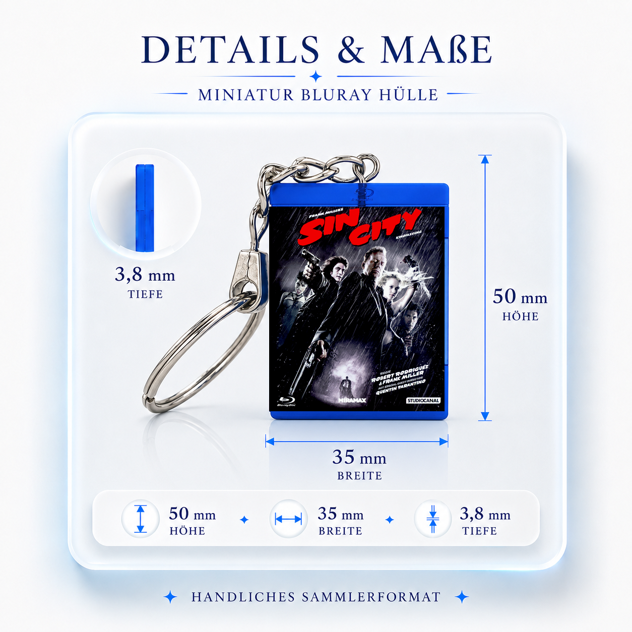 Sin City - Movie Miniature Blu-Ray Case Keychain