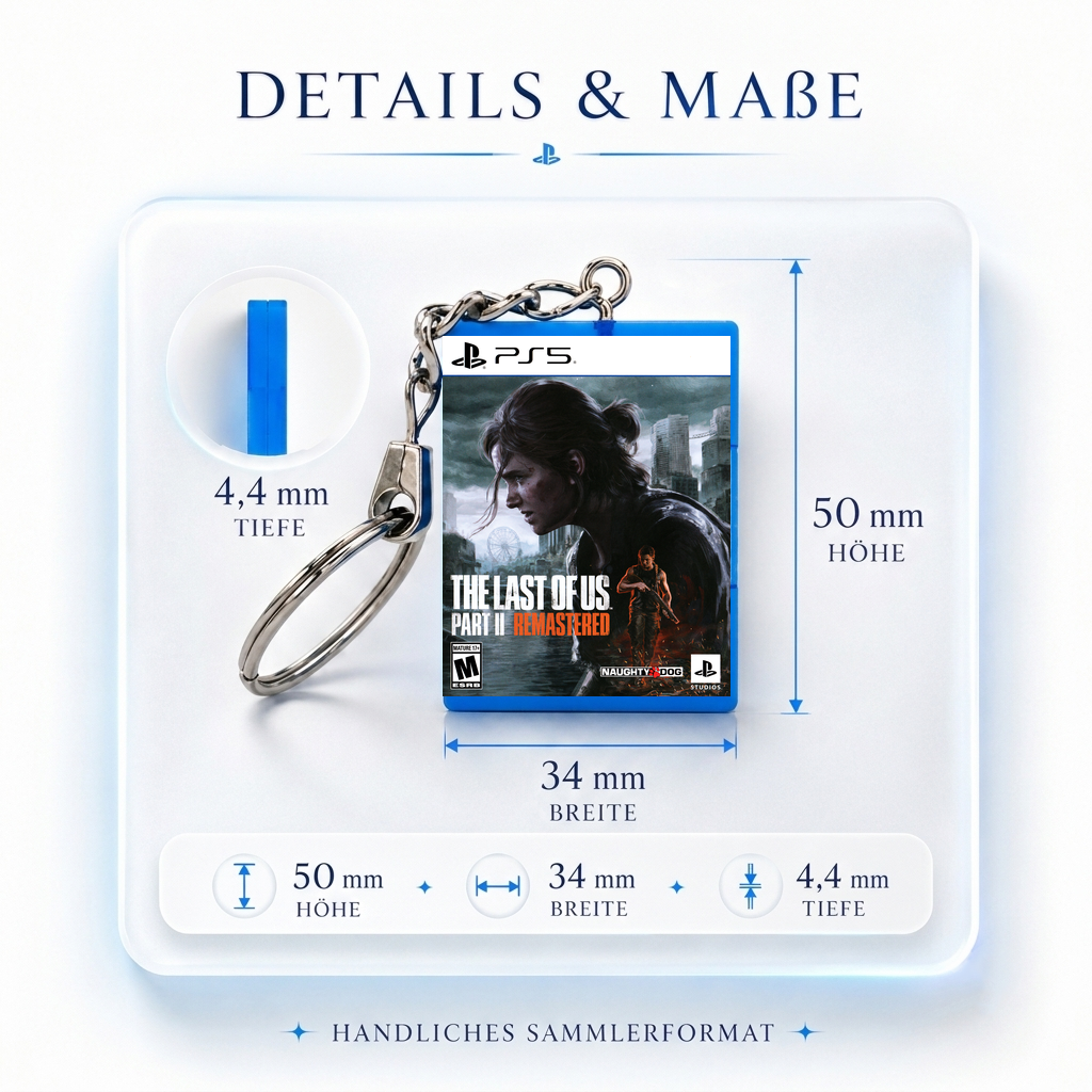 The Last of Us - Part II: Remastered - PS5 Miniatur Spielhülle Schlüsselanhänger