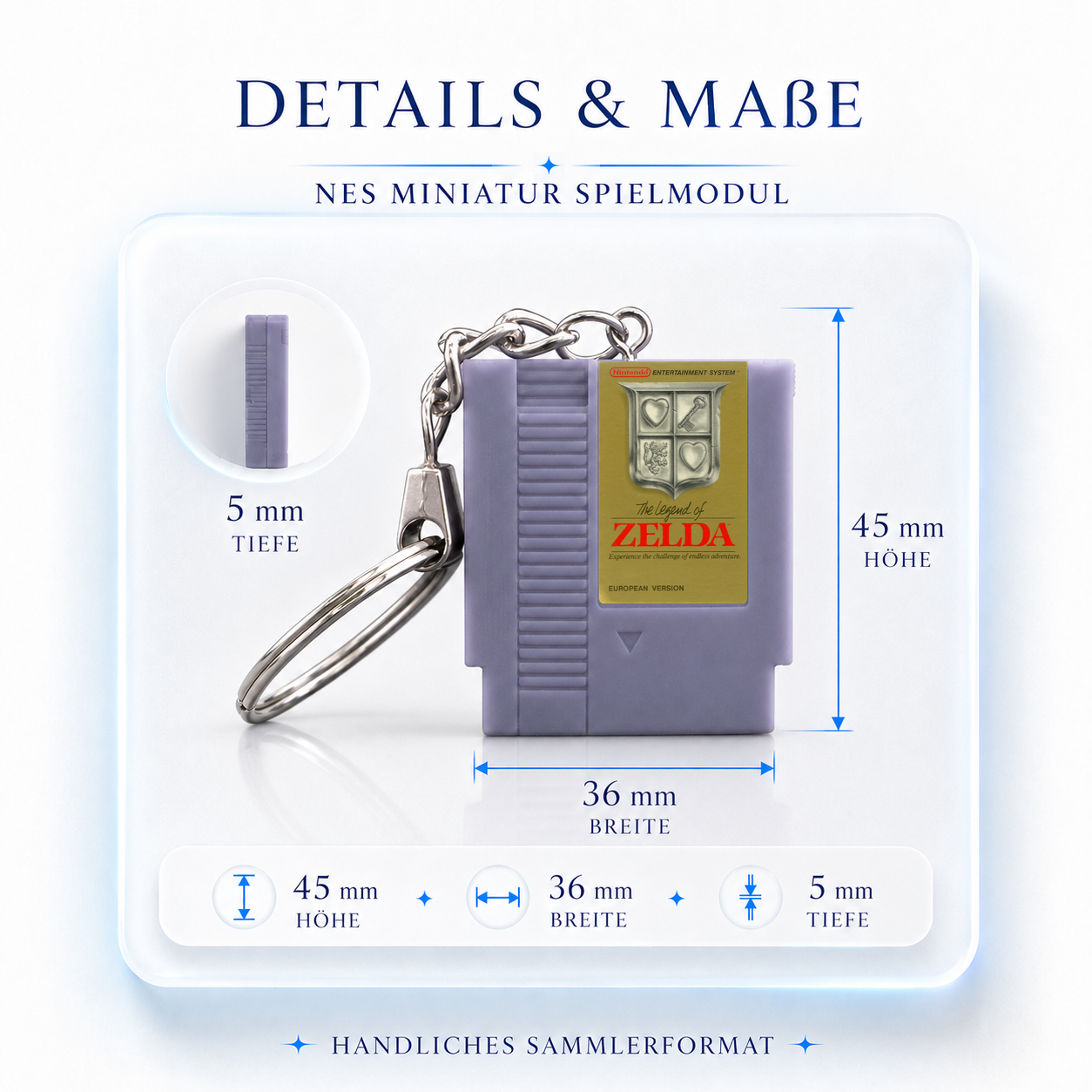The Legend of Zelda - NES Miniature Cartridge Keychain