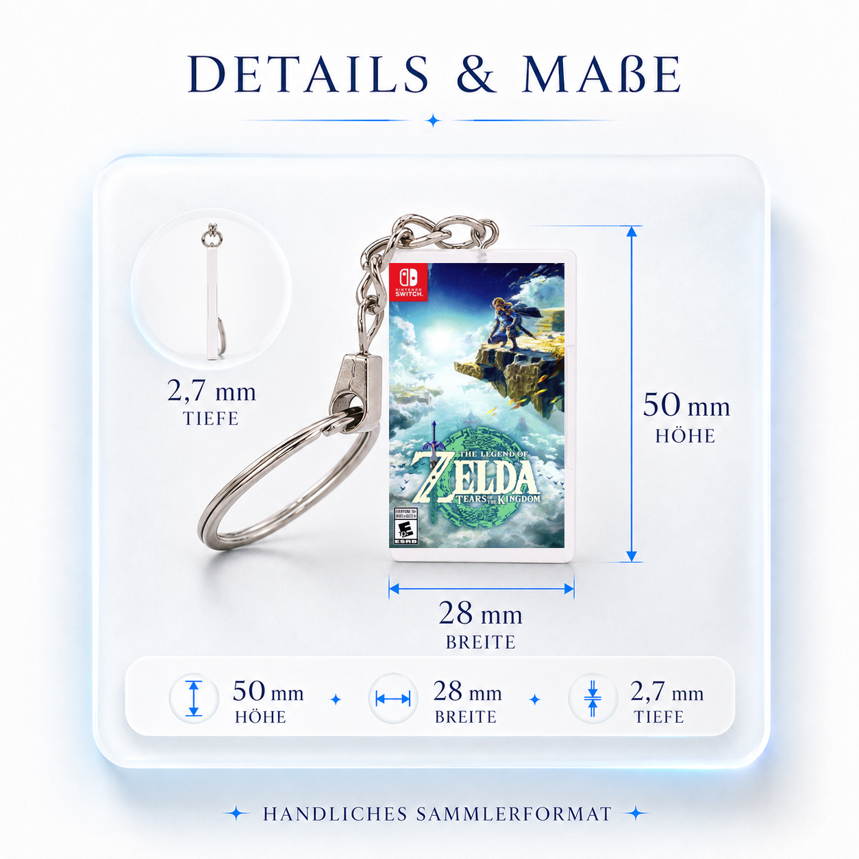 The Legend of Zelda: Tears of the Kingdom - Switch Miniature Game Case Keychain