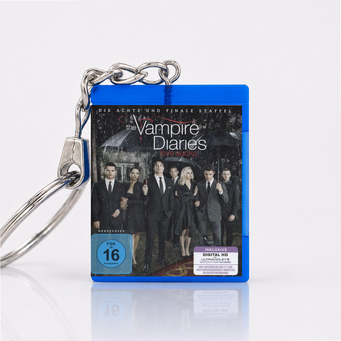 The Vampire Diaries - Serien Miniatur Blu-Ray Hülle Schlüsselanhänger