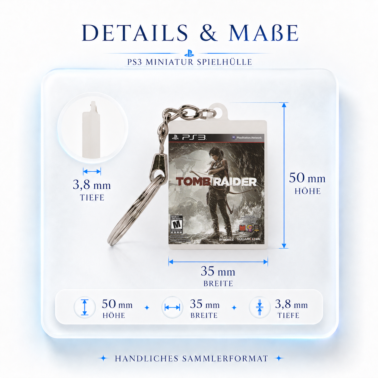Tomb Raider - PS3 Miniature Game Case Keychain