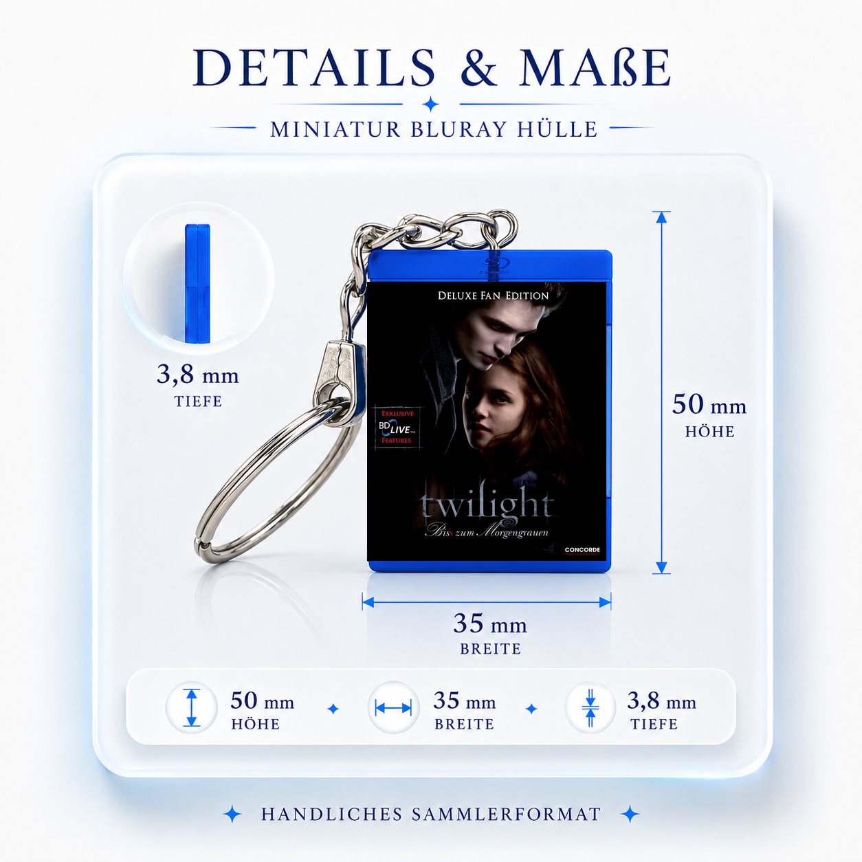 Twilight: Biss zum Morgengrauen - Film Miniatur Blu-Ray Hülle Schlüsselanhänger