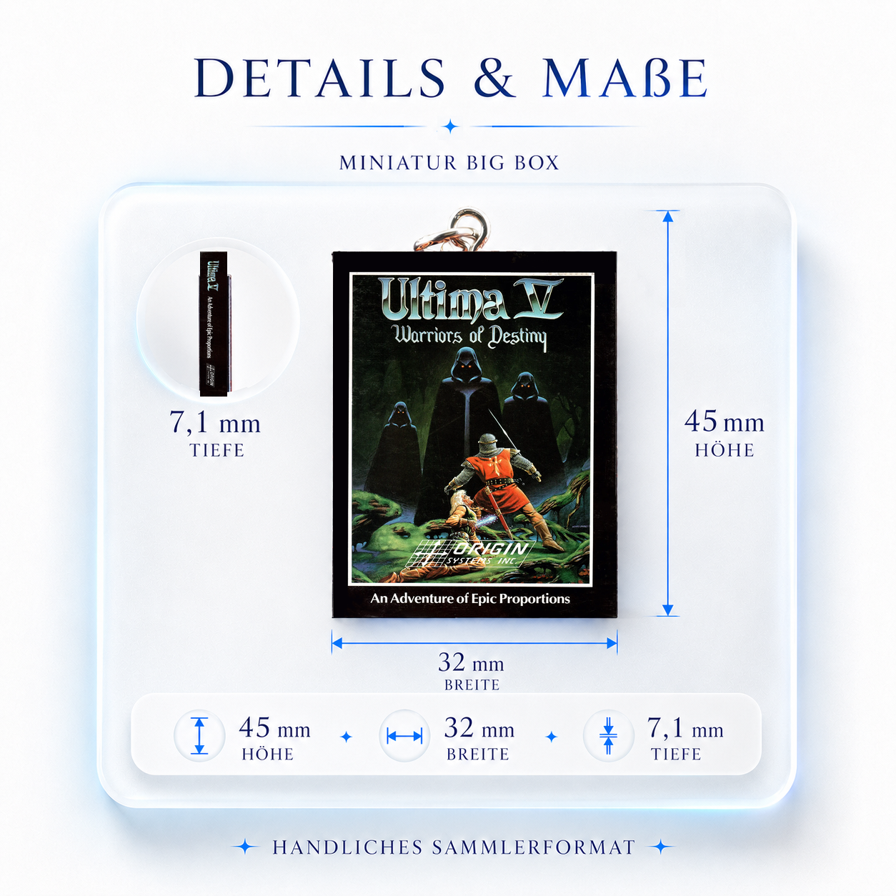 Ultima V: Warriors of Destiny - Miniatur Big Box Schlüsselanhänger