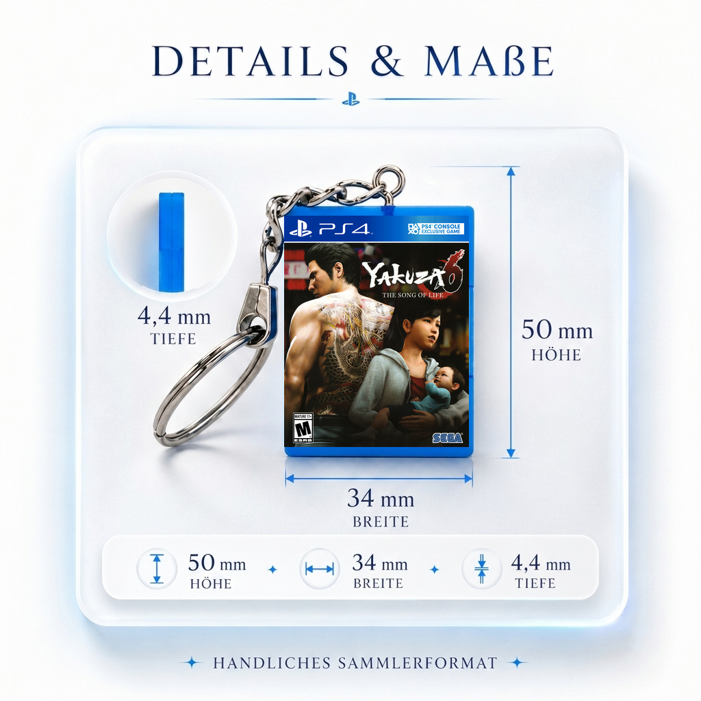 Yakuza 6: The Song of Life - PS4 Mini Game Case Keychain